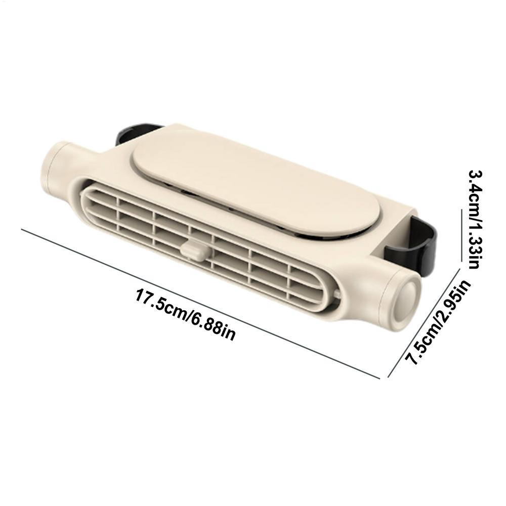 Car Backseat Cooling Fan Seat Fan Front Rear Seat Headrest Cooling Air Fan USB 3 Adjustable Wind Car Interior Decor Cooling Fan