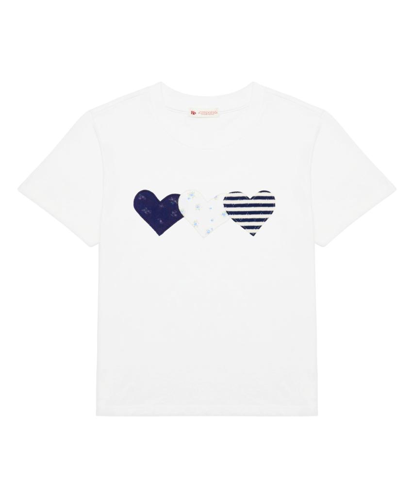 Loginaenloji Heart Patch Cotton T-Shirt White (New)