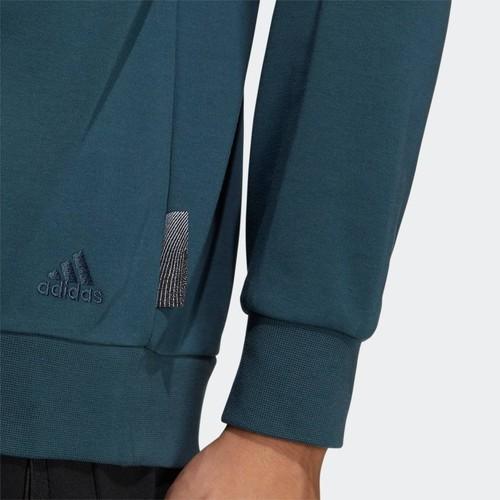 Adidas Graphic Print Crewneck Pullover Sweatshirt Men's Deep Night Gray