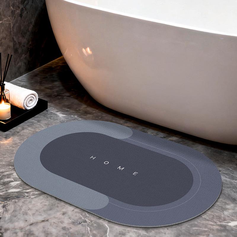 2026 Simple and Quick-drying Bathroom Door Absorbent Floor Mat Bathroom Non-slip Foot Mat Household Carpet