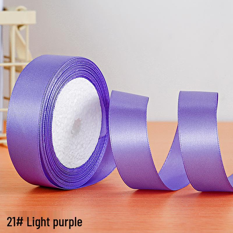 2.5cm Polyester Satin Ribbon for Gift Box and Hair Accessories
