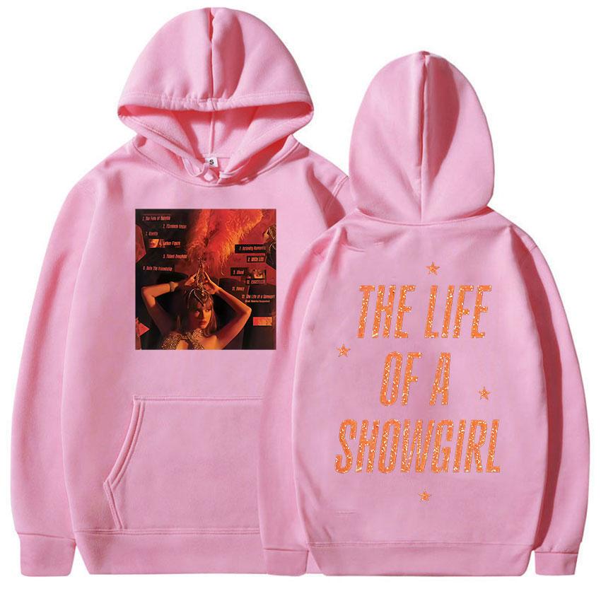 The Life of A Showgirl Album 2025 Vintage Graphic Bluza z kapturem Mężczyźni Kobiety Harajuku Długi rękaw Moda Oversize Bluzy Streetwear