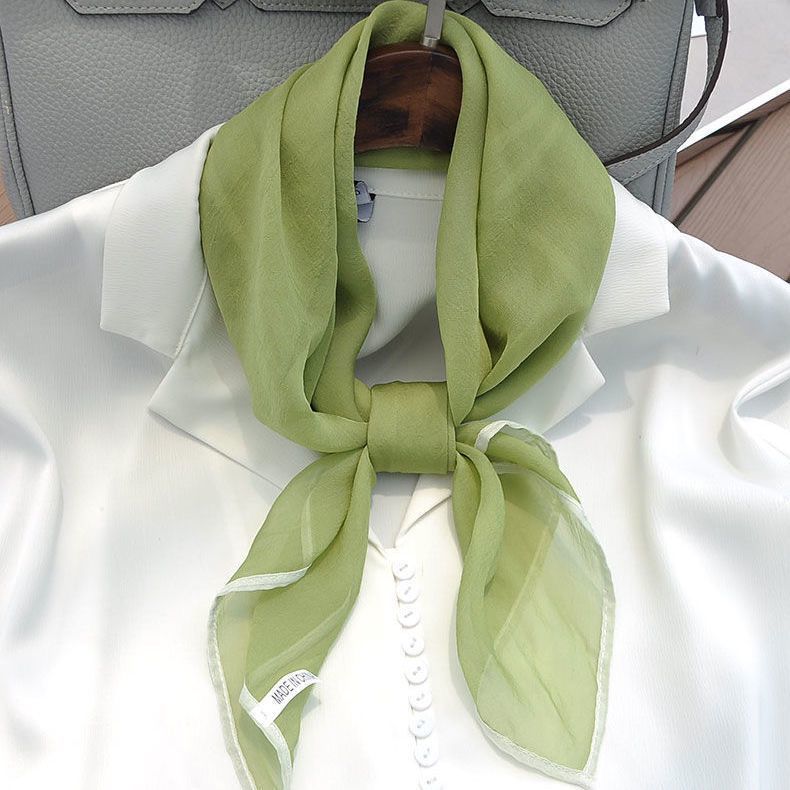 Tencel Square Scarf Women's Summer Thin Sunscreen and Neck Protection Versatile Summer Scarf