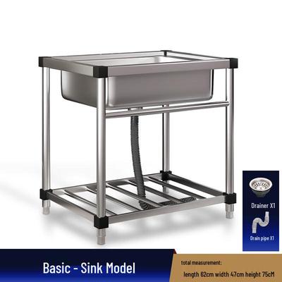 TLXT Commercial Stainless Steel Dishwashing Sink with Stand