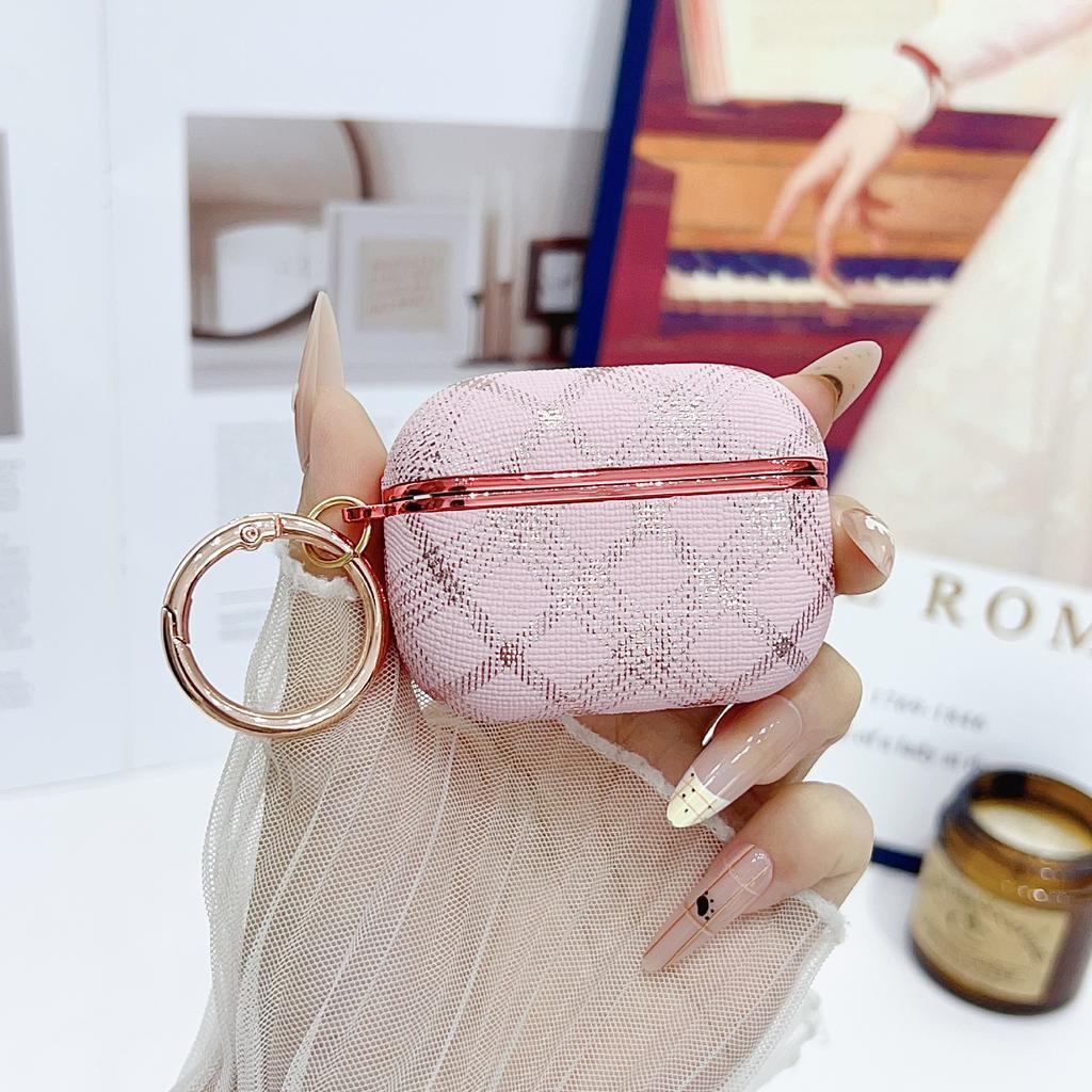 New diamond leather pattern earphone case for Airpods4 earphone cover AirPods PRO2 trend PRO3
