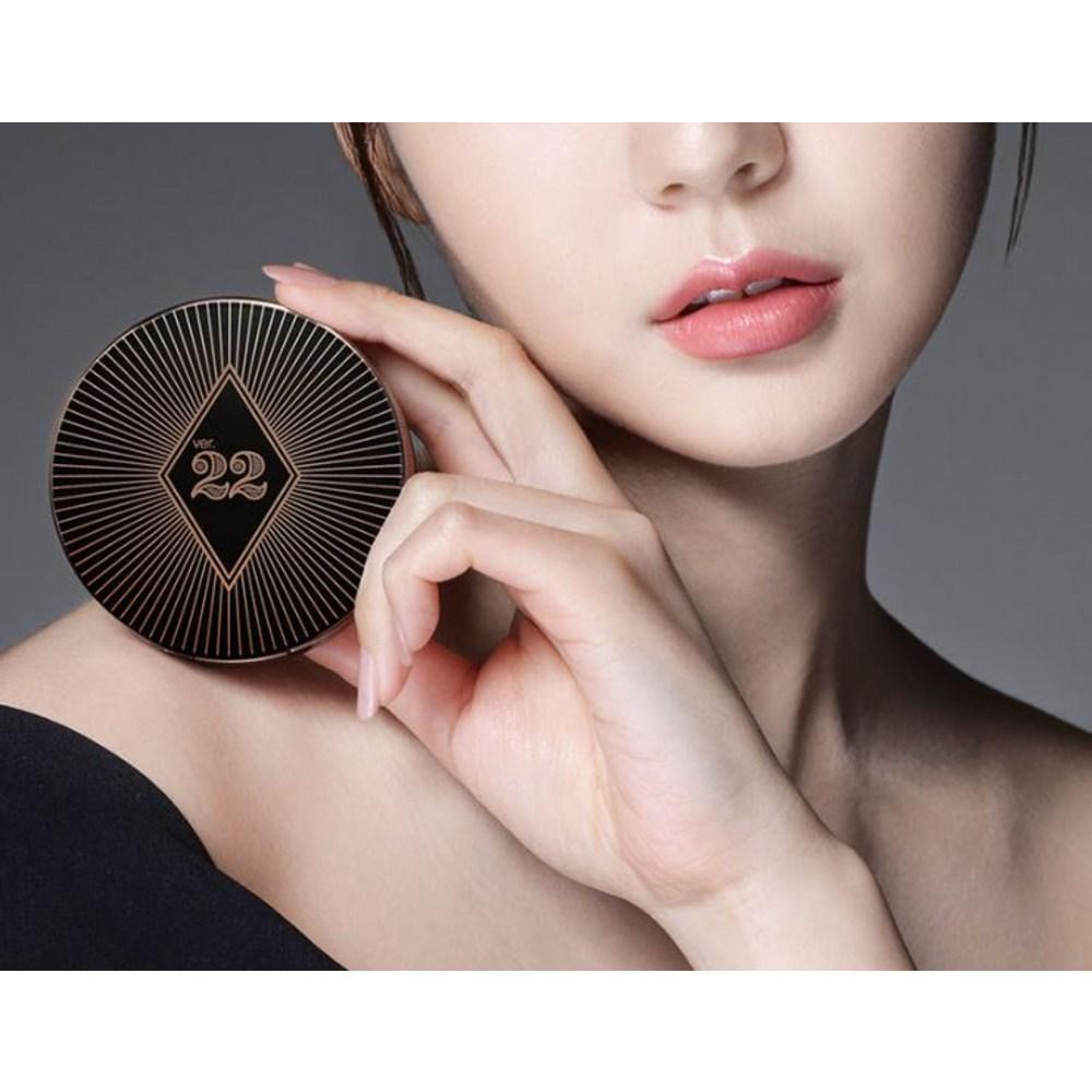 Cho Seongah 22 Satin Fit Layer Cushion Foundation Original 13g + Nachfüllpack 13g Set, P02 Pfirsich Mittel, 1 Set
