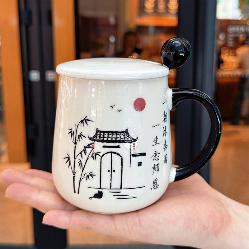 Lärarnas dag Elever ger meningsfulla gåvor till manliga och kvinnliga lärare Ny praktisk vattenkopp Keramisk kopp Mugg Gåva