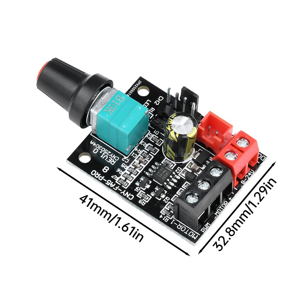 DC 8-24V 5A 4 Wire Violent Fan Speed Controller Brushless 22KHz Adjustable DC Motor PWM Speed Controller