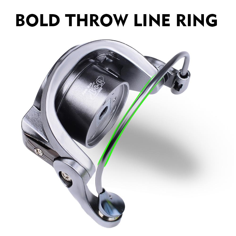Lure Wheel Metal Spinning Wheel Double Rocker Arm Long Range Fishing Line Wheel Delivery Balance Bar 5.2:1 Oblique Mouth Wire Cup