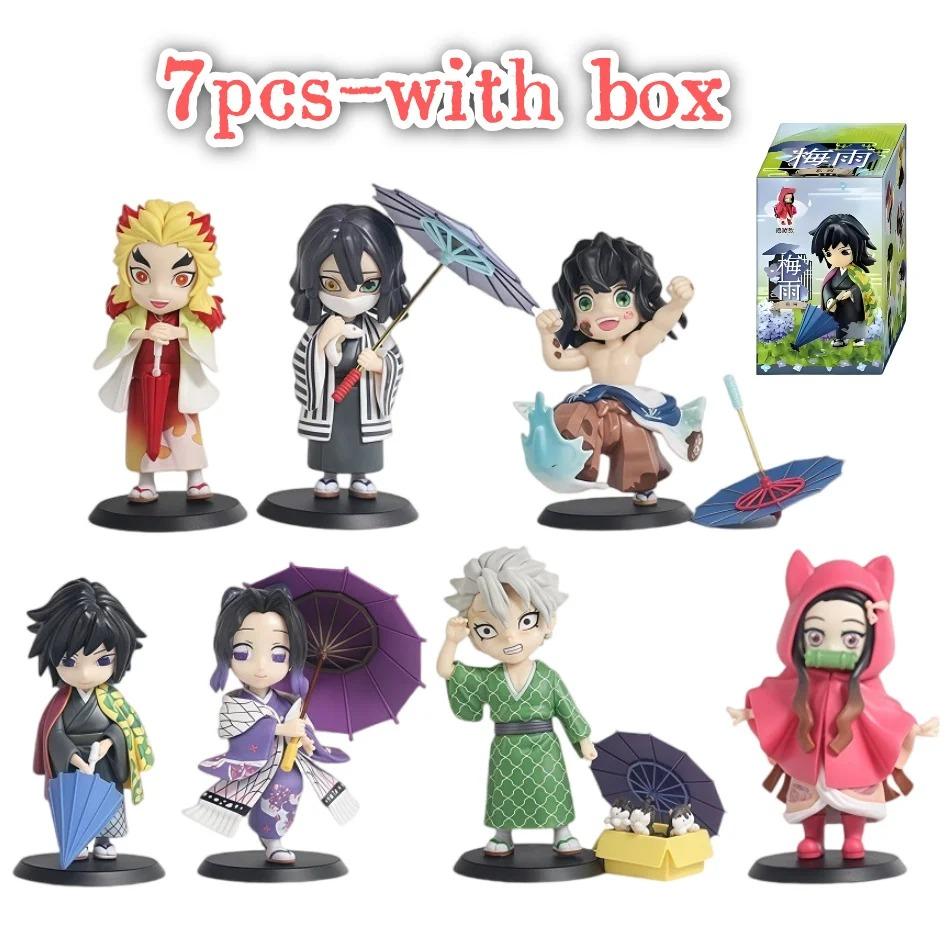2026 Anime Demon Slayer Spring Plum Rain Series Figure Blind Box Tanjiro Kamado Nezuko Action Model Set Toys Ornament Surprise