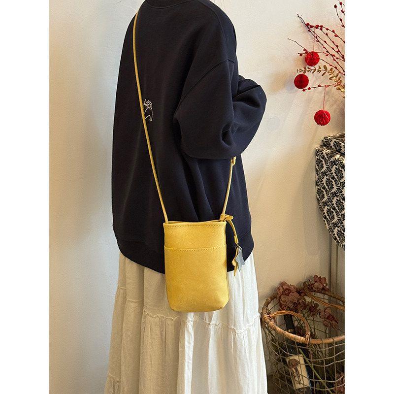 Vertical Style Mobile Phone Bag, Niche Daily Single Shoulder Crossbody Bag, Small Wallet