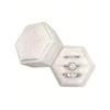 Velvet Ring Box, Hexagon 3 Slots Triple Slot Ring Box, Wedding Day Ring Box For Wedding Ceremony Wedding Ring Holder Ring Box