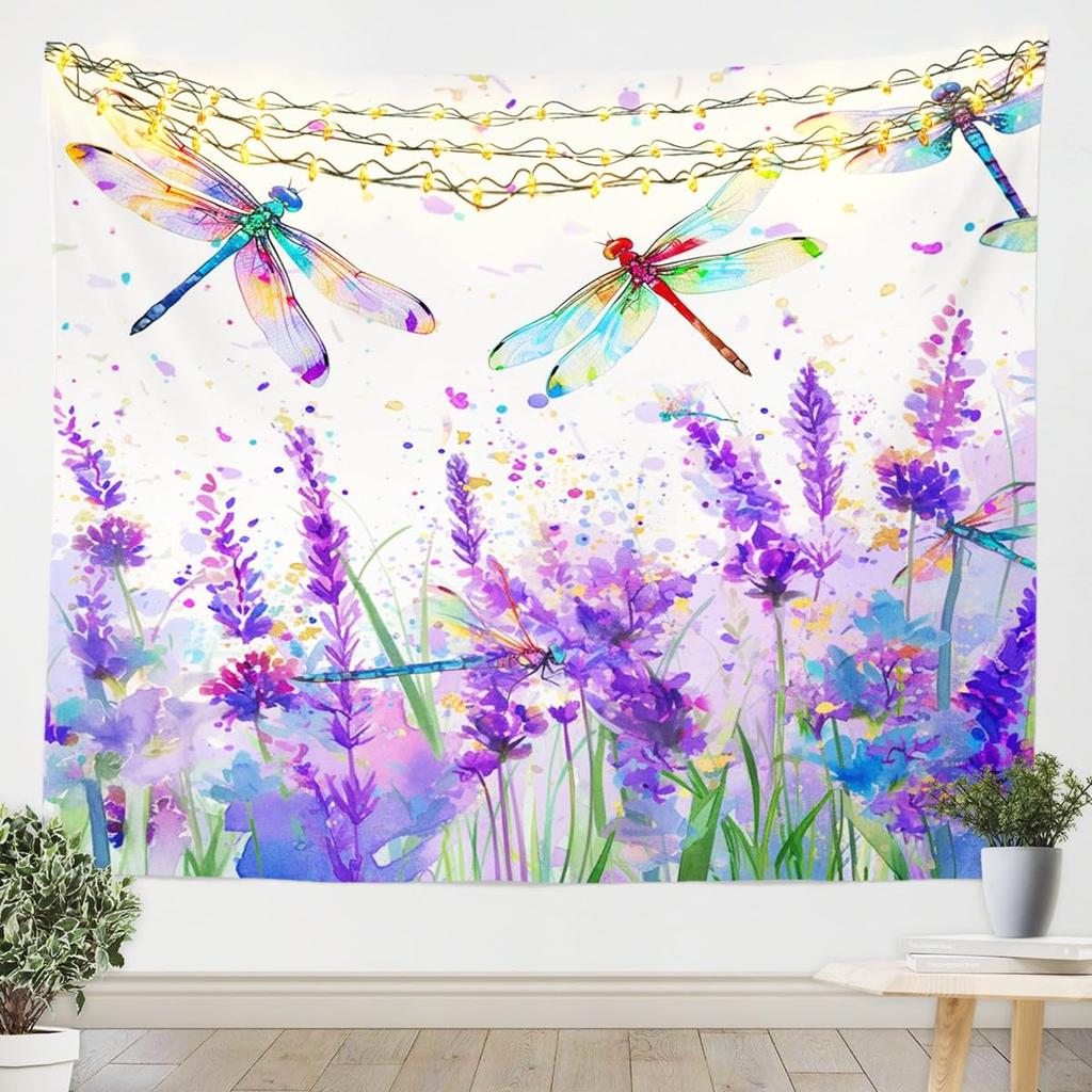 Kawaii Cat Tapestry, Adorable Cartoon Kitten Design With Cats In Cups And Pastel Blue Background Wall Art For Room Decor