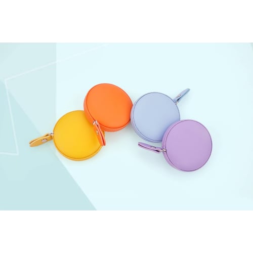 HYUNGJ Leather Roll Tape Measure, 1.5m Double-Sided, Stylish and Cute, Compact, Automatic Rewind, Ideal for Crafts, Sewing, Measuring, Surveying, and