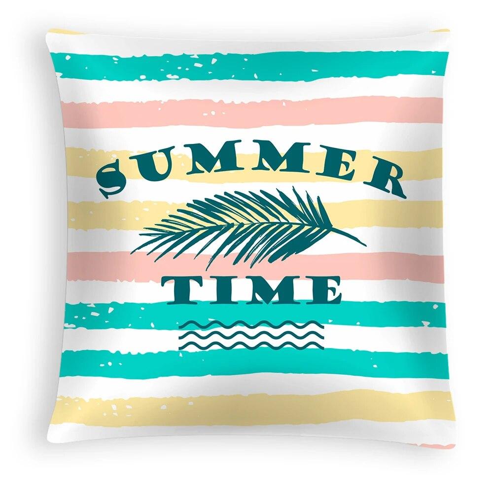 Tropical Summer Beach Style Coconut Tree Print Pattern Sofa Cushion Cover Pillowcase Home Party Car Bedding