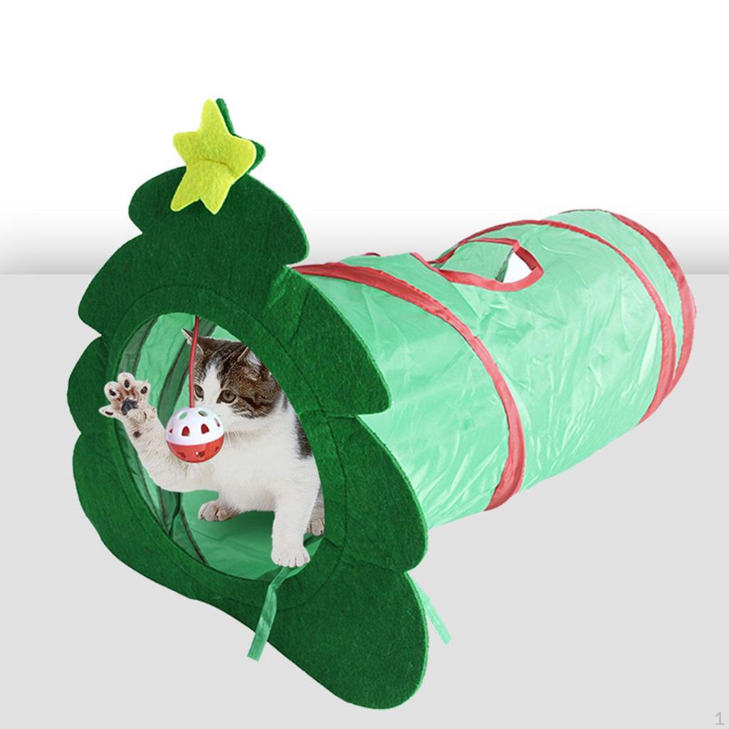 Interactive Cat Toy Tunnel Collapsible House Portable Outside Habitat Enclosures Rest
