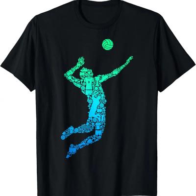 Volleyball Player Boys Men Youth T-Shirt