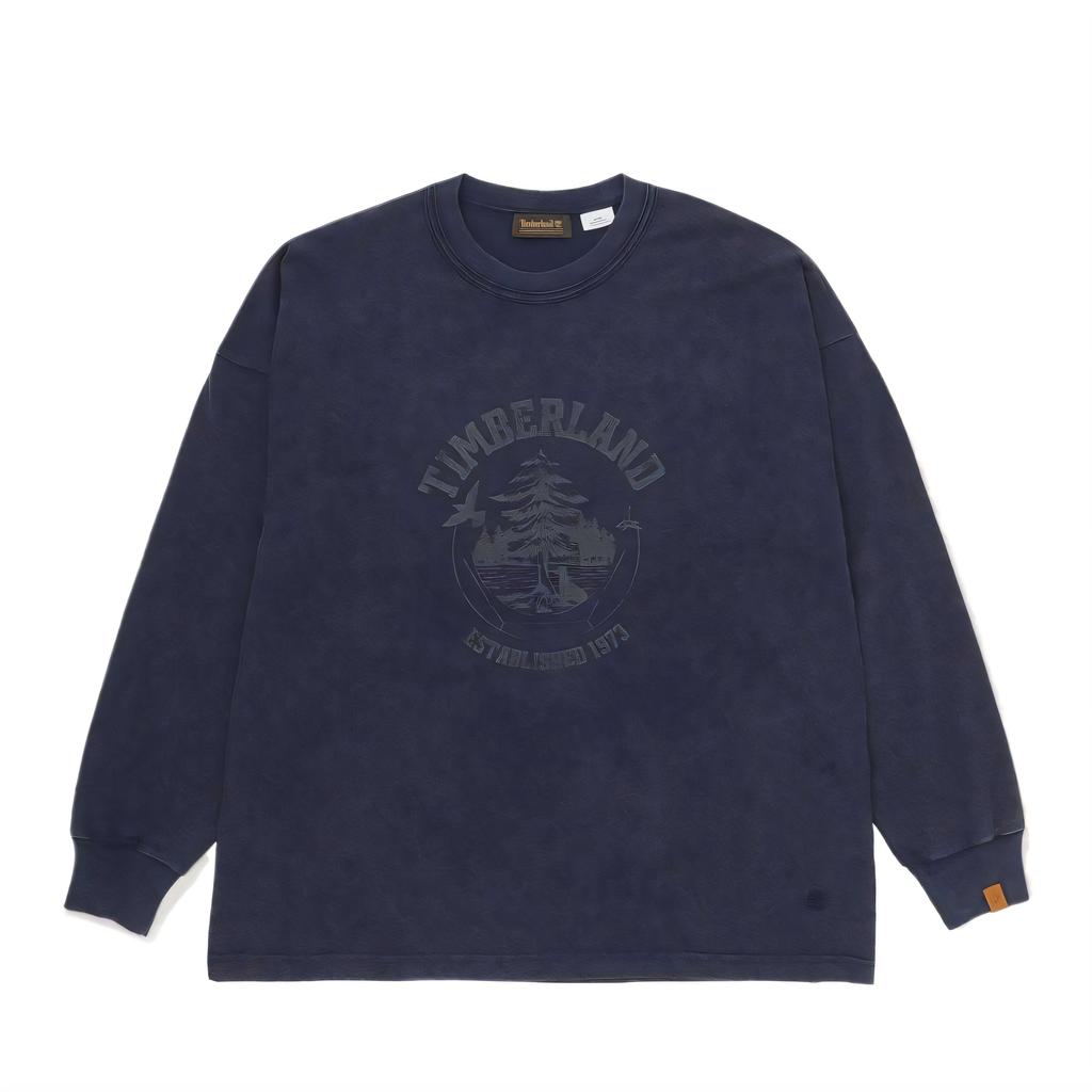 Timberland T-Shirts Unisex Dark Blue Crew Neck Moderate TB0A2EZ14511