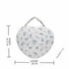 Süßes Design Handliche Kosmetiktasche Stepp Baumwolle Blumenmuster Toilettenartikelbeutel Große Kapazität Reißverschluss Make-up-Tasche Handtasche Aufbewahrung