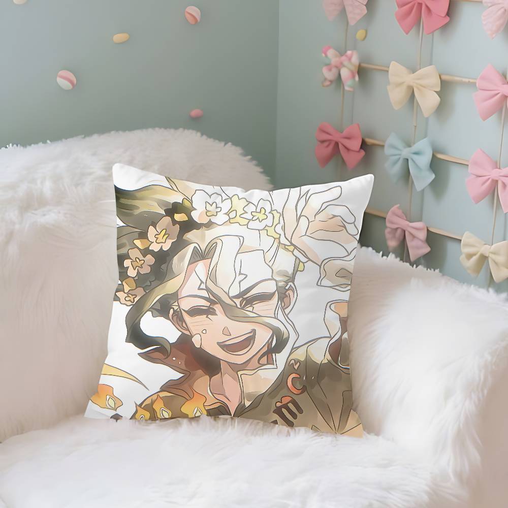 Dr. Stone Case Plush Fabric Soft Pillowcase Double Sided Print Cushion Cover Household Gifts