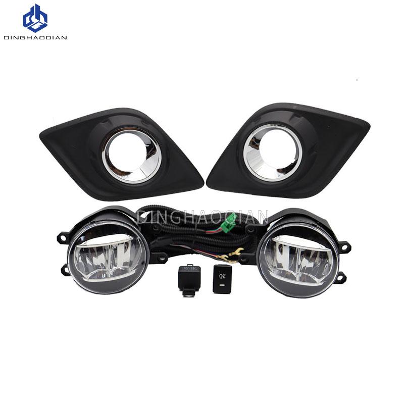 2Pcs Car Led Fog Lamps Foglight For Toyota Hilux Revo 2015 2016 2017 2018 2019 Front Bumper Daylights Auto Accessories