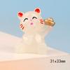 6 STuks Creatieve Gloeiende Gelukskat Micro Landschap DIY Decoratie Lichtgevende Kat Mini Beeldjes Auto Kantoor Bureau Decoraties