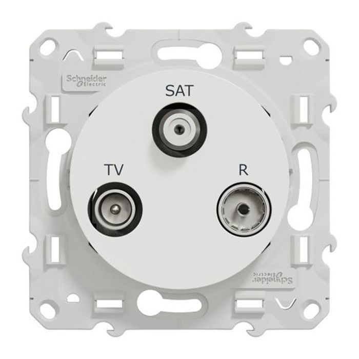 Prise TV / FM / SAT ODACE 1 entrée à vis - SCHNEIDER ELECTRIC - S520461