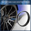 INFINAUTO Hub Centric Ring 66.1mm Inner Diameter 67.1mm OD Car Wheel Hub Ring ABS Plastic Black 4pcs