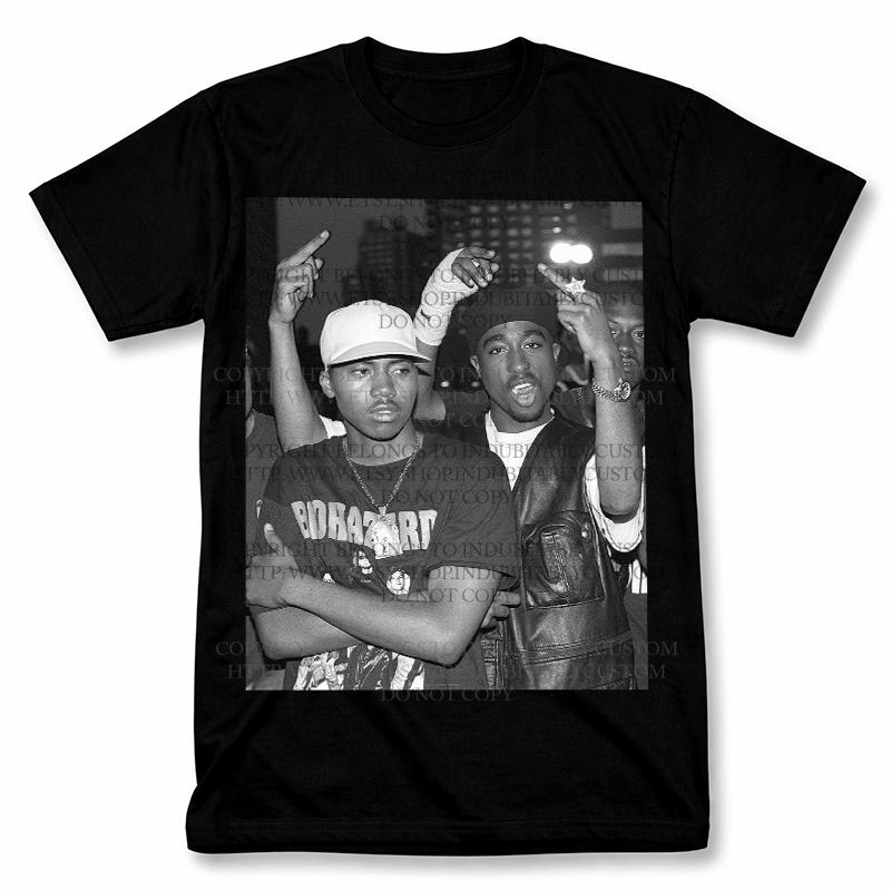 Tupac Nas Graphic Unisex T-Shirt Vintage Style Fan Tee