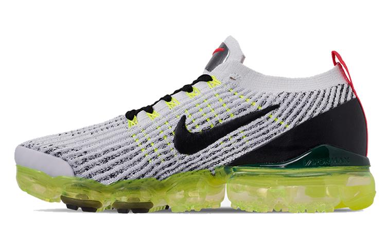 Nike Men's White/Black Air Vapormax Flyknit 3 Volt Bright Crimson Aj6900-100 Cm