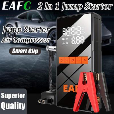 2 IN 1 Jump Starter with Air Compressor, Emergency Starting Power Supply with 150PSI Air Pump