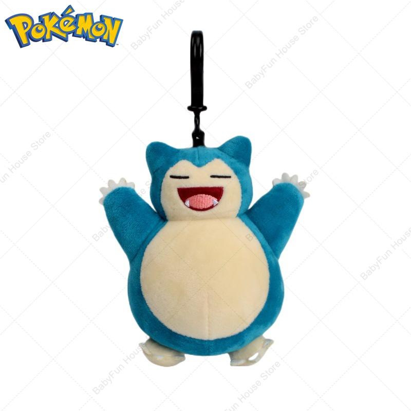 Original Pokemon Gengar Sprigatito Pikachu Plush Toys Keychains Kawaii Rowlet Piplup Jigglypuff Stuffed Peluche Dolls Pendants