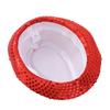 Girls Sleeveless Mock Neck Hollow Front Keyhole Back Sequin Patchwork Crop Top Sequins Tassel Briefs Hat