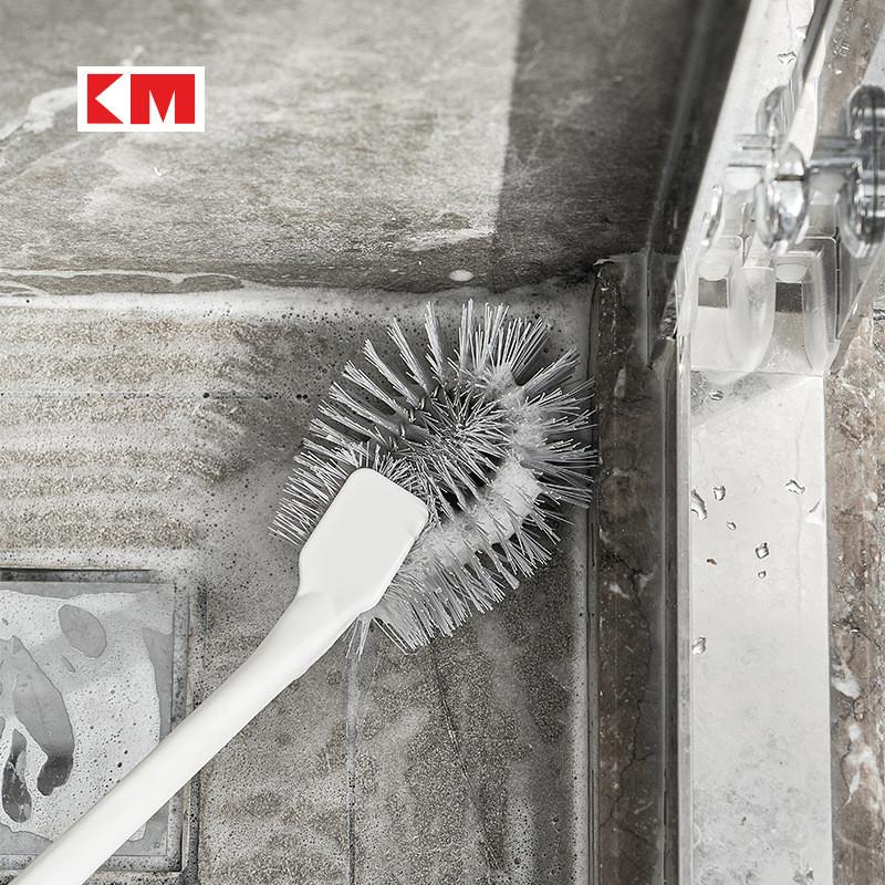 Brush Toilet With Long Handle For Bathroom Cleaning Plastic Wall Scrubber Mounted
