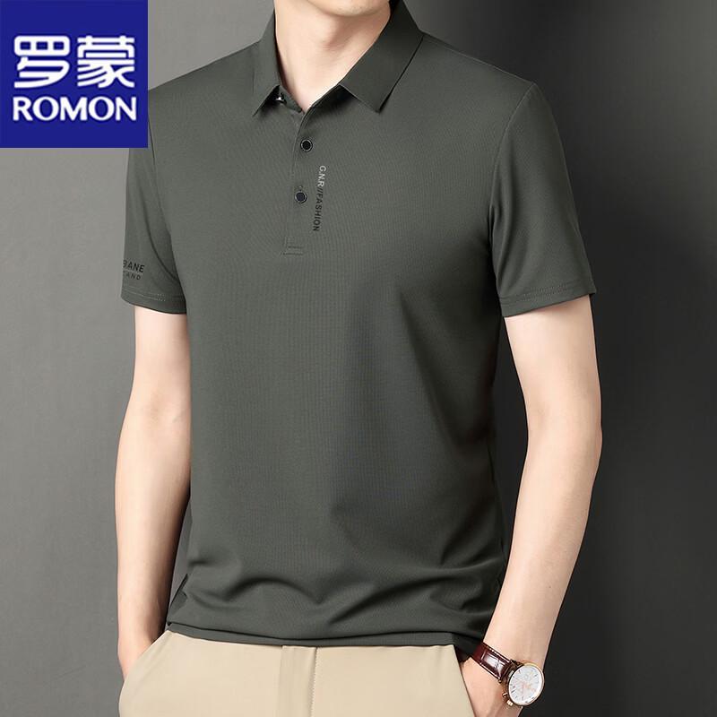 ROMON Men s Summer Ice Silk Polo Shirt L