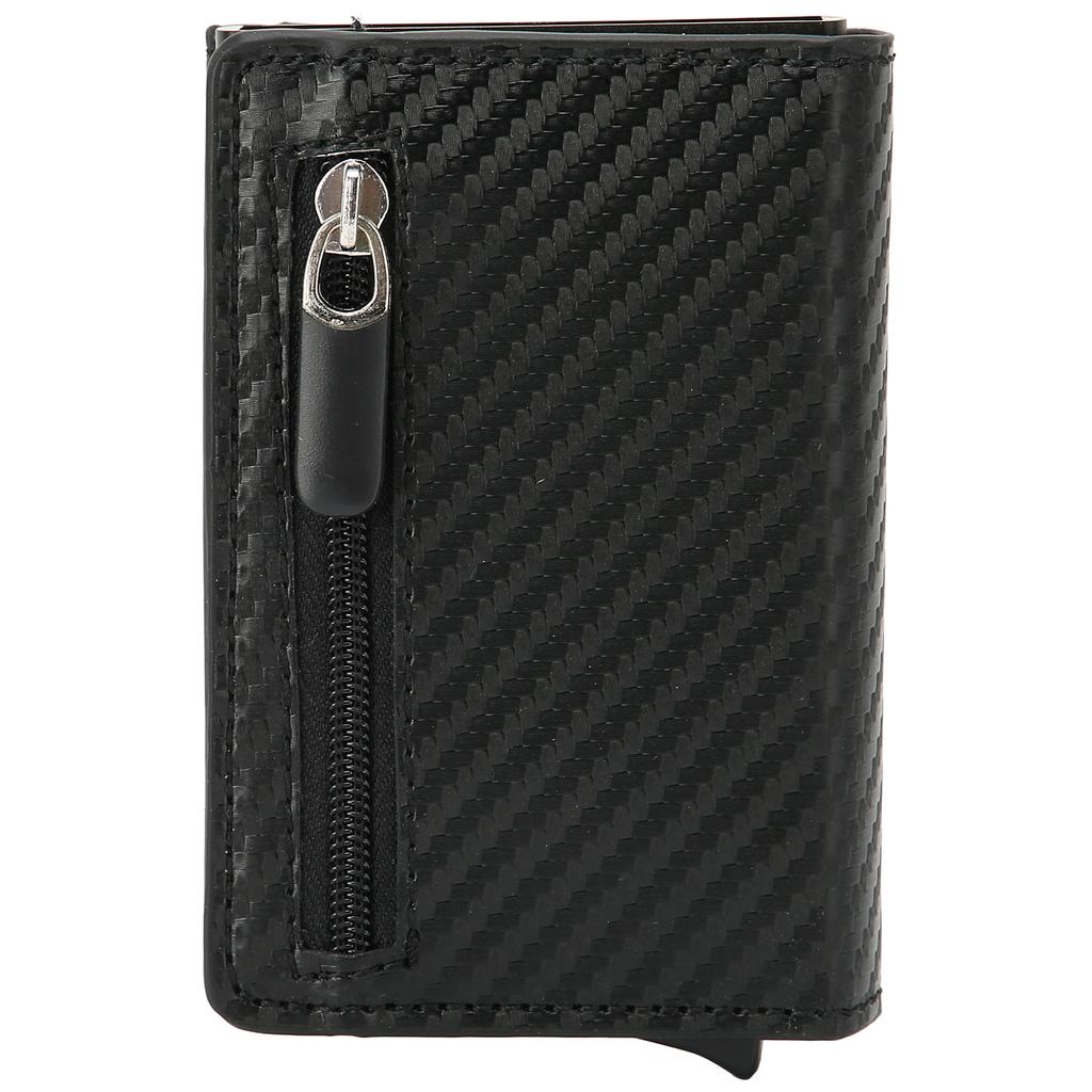 Automatic Business Card Holder Anti Theft Credit Card Case Bag Wallet with Zipper