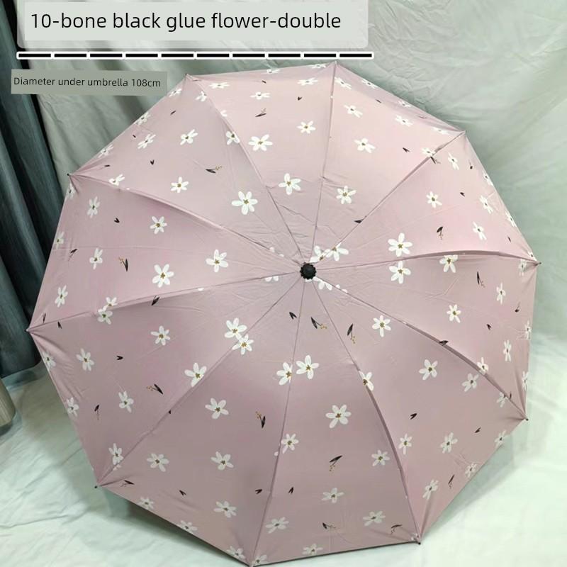 12-Rib Extra-Large Umbrella, Dual-Purpose for Sun and Rain, Sunshade Umbrella for Men and Women, Manual Reinforced Folding Sun Protection Umbrella