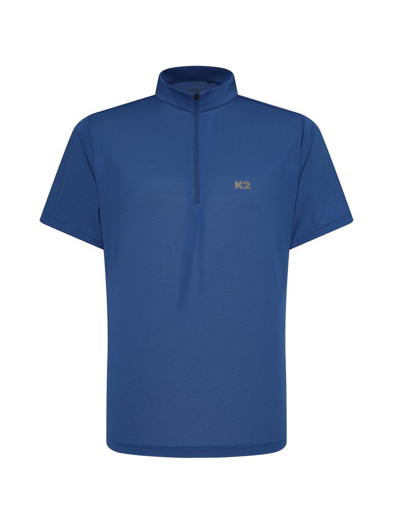 K2 Boost_Mesh Short Sleeve Zip-Up_K.Blue