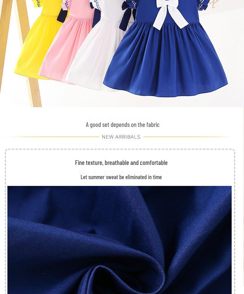 2025 Girls' Bow Princess Dress - Medium & Large Children's Skirt