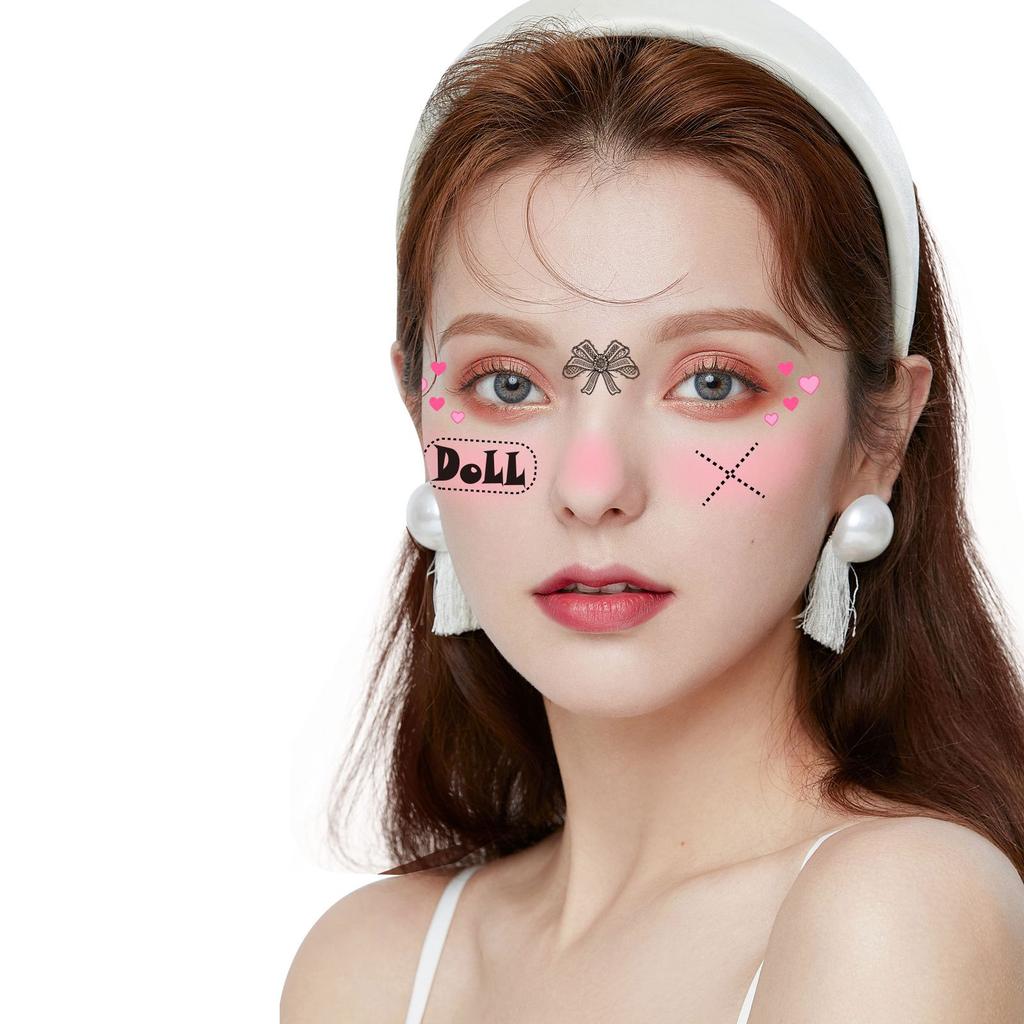 Waterproof Tattoo Stickers, Sweet Spice Girl Blush Face Stickers, Party Makeup, Holiday Prom Tattoo Stickers