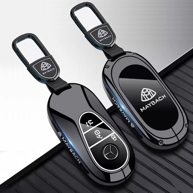 Metal Car Key Case Cover Accessories For Mercedes Benz Maybach A C E S G Class GLC CLE CLA GLB GLS W177 W205 W213 W222 X167 AMG CS1
