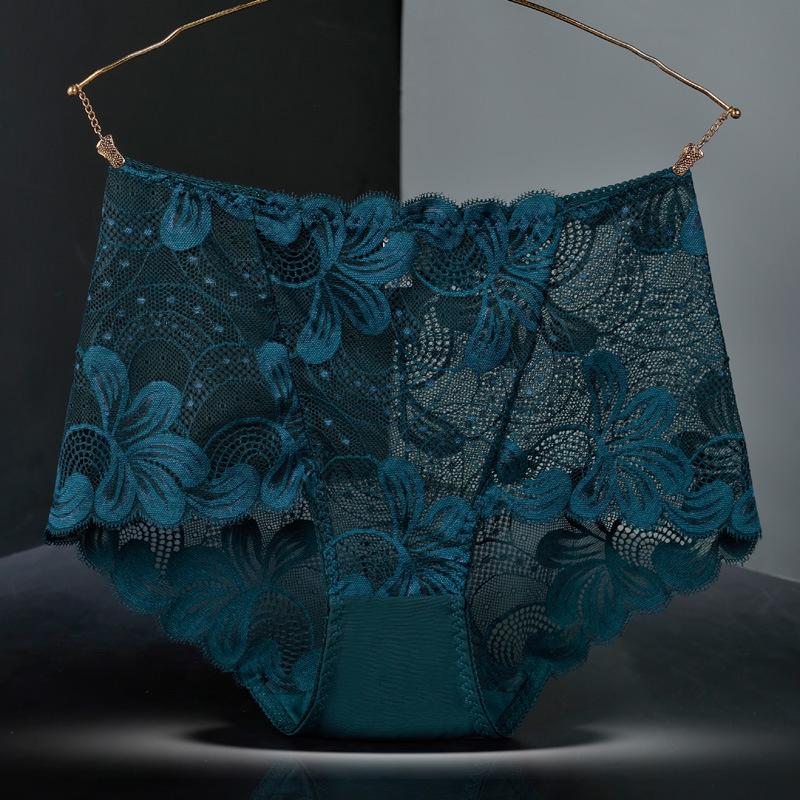 Majtki damskie bezszwowe z wysokim stanem i koronką plus size kontrolujące brzuch (90-300 funtów)