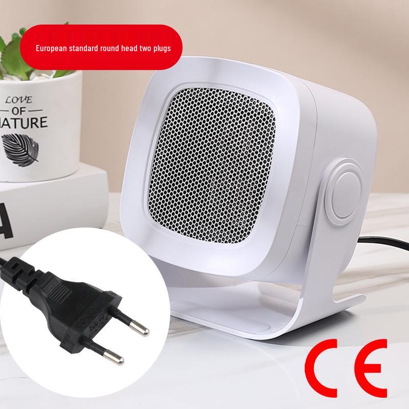European & American Standard Portable Desktop Heater for Home & Dorm - Quick Heating Compact Electric Heater