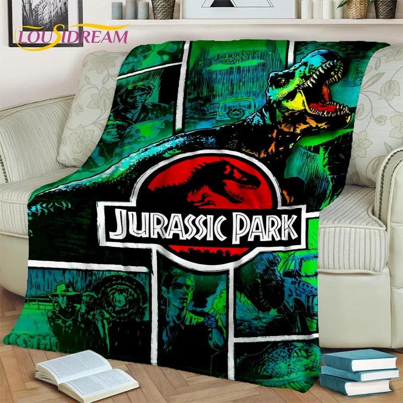 Jurassic Park Dinosaur 3D Cartoon Blanket,Flannel Throw Blanket for Home Bedroom Bed Sofa Picnic Office Hiking Leisure Nap Gift