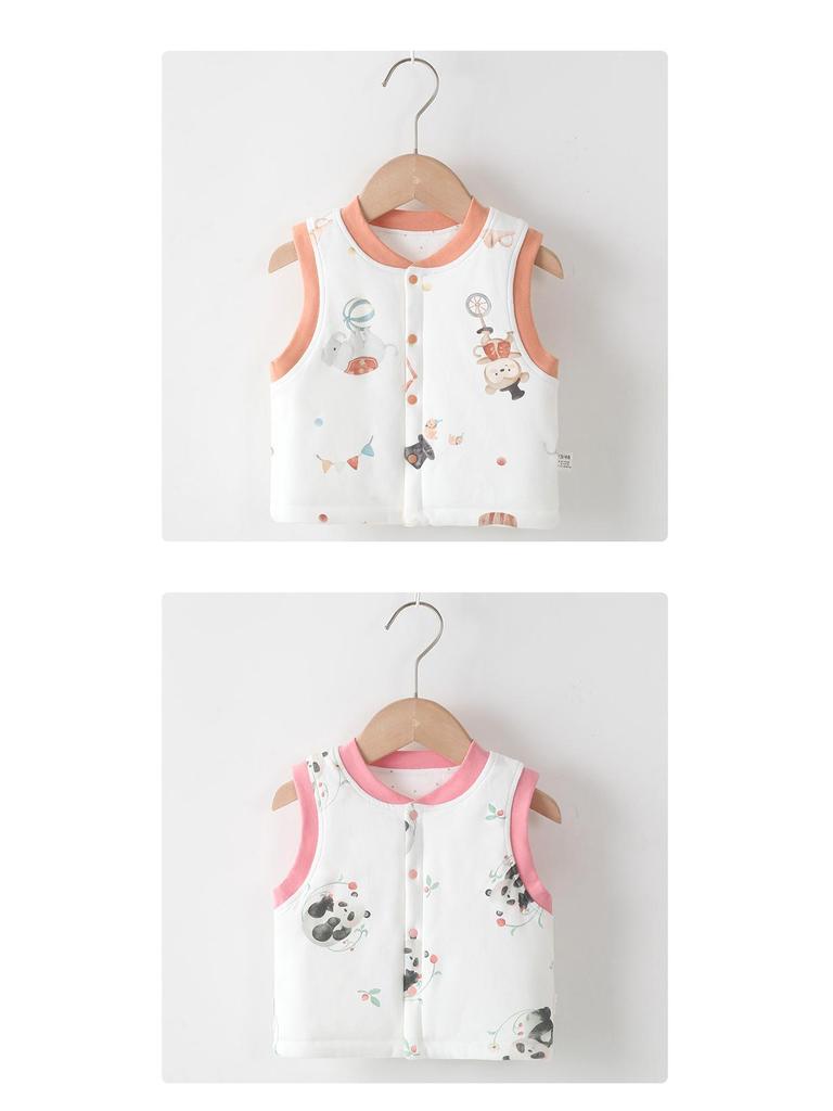 Verdickte Babyweste aus reiner Baumwolle für Herbst/Winter - Warme, ärmellose Bekleidung für Neugeborene und Kinder
