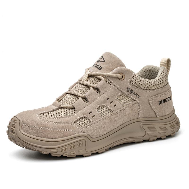 

men casual breathable steel toe caps working boots worker safety shoes tooling security sneakers 6 KV insulated footwear protect 270 верблюд
