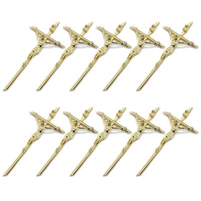 10 Piezas Crucifijo Cruz de Metal para Pared Decoración Religiosa de Pared Regalo Católico Regalo Cristiano Religioso Colgante de Cruz de Mano