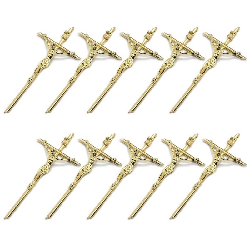 

10pcs Crucifix Metal Wall Cross Decoration Religious Wall Catholic Gift Religious Christian Gift Handheld Cross Pendant 1