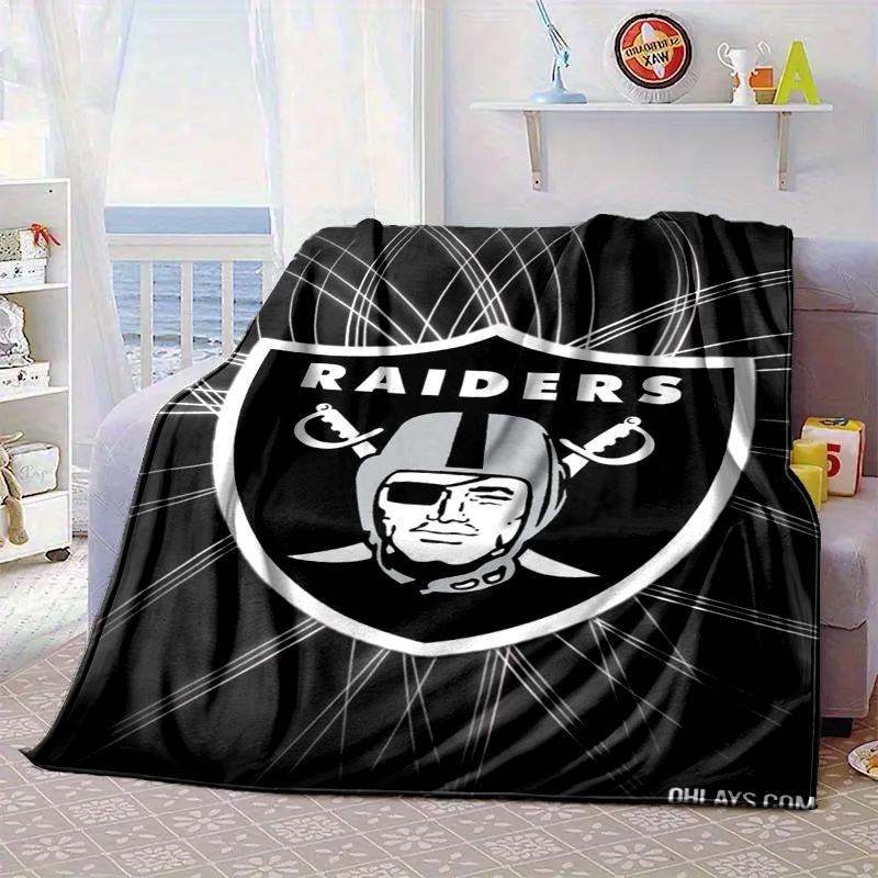 Football Club Emblem Blanket Flannel Blanket for Bed, Sofa, Camping, Hiking, Picnic Essentials, Gift for Family Fan Gifts