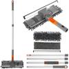 Window Squeegee 2-in-1 Window Cleaning Kit with Extension Pole 134CM Telescopic Shower Squeegee Tools for Cleaning High Window